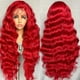 thumbnail image 5 of Peluca Botnns Red Body Wave, 26 pulgadas, densidad 200, con encaje en la parte delantera, 5 of 6
