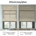thumbnail image 6 of Keego Motorized Roman Shades Blackout Natural Fabric Rechargeable Electric Window Blinds Remote Control Room Darkening Window Treatment - Almond (with Linen, Block 60%-90% Light) - 51"W x 72"H, 6 of 8