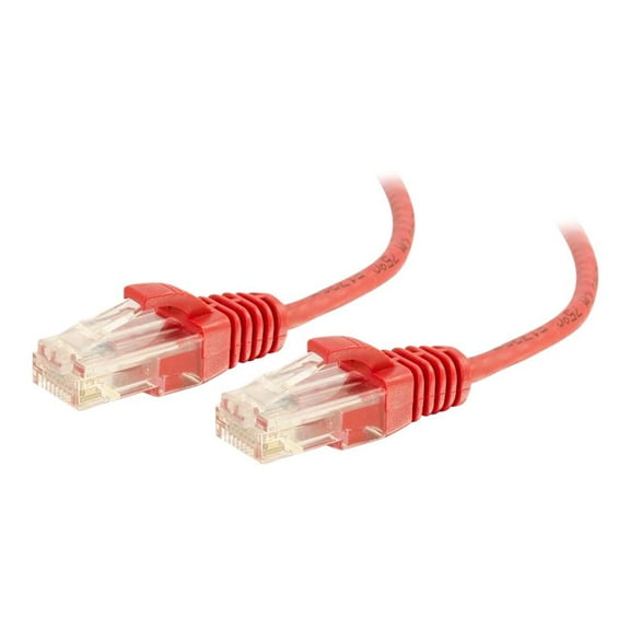C2G 1ft Cat6 Ethernet Cable - Slim - Snagless Unshielded (UTP) - Red - Patch cable - RJ-45 (M) to RJ-45 (M) - 1 ft - UTP - CAT 6 - molded, snagless - red