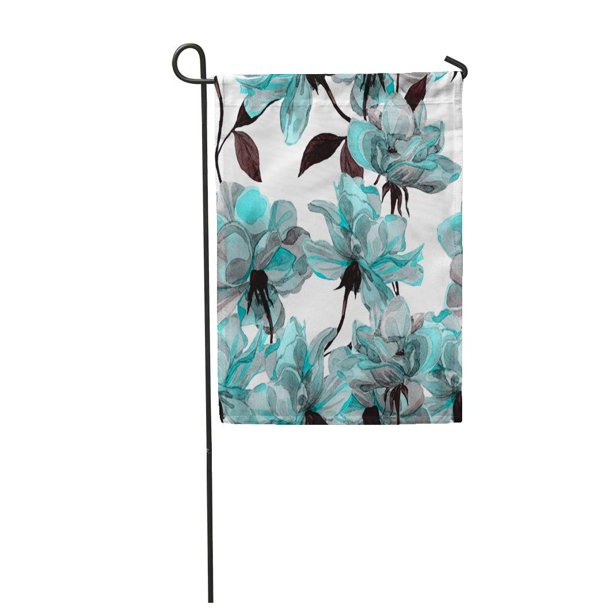 Download Kdagr Blue Flower Floral Pattern Roses Watercolor Colorful Abstract Arrangement Garden Flag Decorative Flag House Banner 12x18 Inch Walmart Com Walmart Com