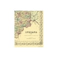 thumbnail image 2 of Historic State Map - Indiana - Colton 1856 - Vintage Wall Art, 2 of 4