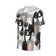 thumbnail image 2 of Balery Colors Cats Baseball Jersey for Men Casual Button Down Shirts Short Sleeve Active Team Sports Uniform-Small, 2 of 9