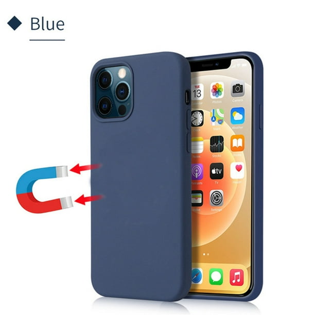 Magnetic Soft Case For Iphone 12 12 Pro 12 Pro Max Luxury Hybrid Silicone Phone Cover Navy Blue Walmart Com