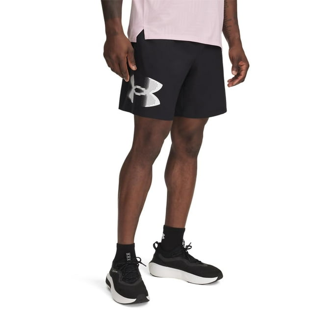 Pantalones cortos Under Armour Tech Woven Graphic para hombre, color negro/blanco, talla M