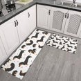 thumbnail image 2 of Dachshund and Heart Kitchen Rugs Sets Of 2,Anti Fatigue Kitchen Mat Rugs Non Slip Washable,Decorative Kitchen Floor Mats for Kitchen,Sink,Laundry,17"x30"+17"x47", 2 of 7