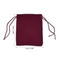 thumbnail image 2 of Velvet Drawstring Bags 2.76x3.54 Inch Gift Bags Jewelry Pouches Burgundy 10Pcs, 2 of 6