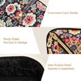 thumbnail image 5 of FORMRS Makeup Bag Travel Cosmetic Organizer for Women Fold Flat Zipper Pouch with Handle, Colorful Floral Pattern, 5 of 8
