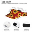 thumbnail image 3 of Kdxio Sunflowers On Red Print Sun Visor Hat Golf Visor Adjustable Velcro Outdoor Sports Cap For Men Women, 3 of 7
