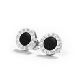 thumbnail image 1 of Pendientes de declaración sencillos coreanos, pendientes de tuerca de acero inoxidable para mujer, pendientes pequeños de cristal con números romanos Vintage, joyería 2019 Tan Jianjun unisex, 1 of 2