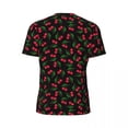 thumbnail image 6 of T Shirt For Men Sportswear T-Shirt For Couple Cute Fruit Harajuku Red Watercolor Cherries Summer Tee, 6 of 7