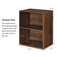 thumbnail image 3 of Gymax 2 Tier Open Shelf Night Stand End Table Sofa Side Storage Display Furni Walnut, 3 of 6