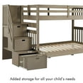 thumbnail image 5 of My Bed Now Olympus Twin-over-Full Solid Wood Bunk Bed with Staircase in Brown, 5 of 6