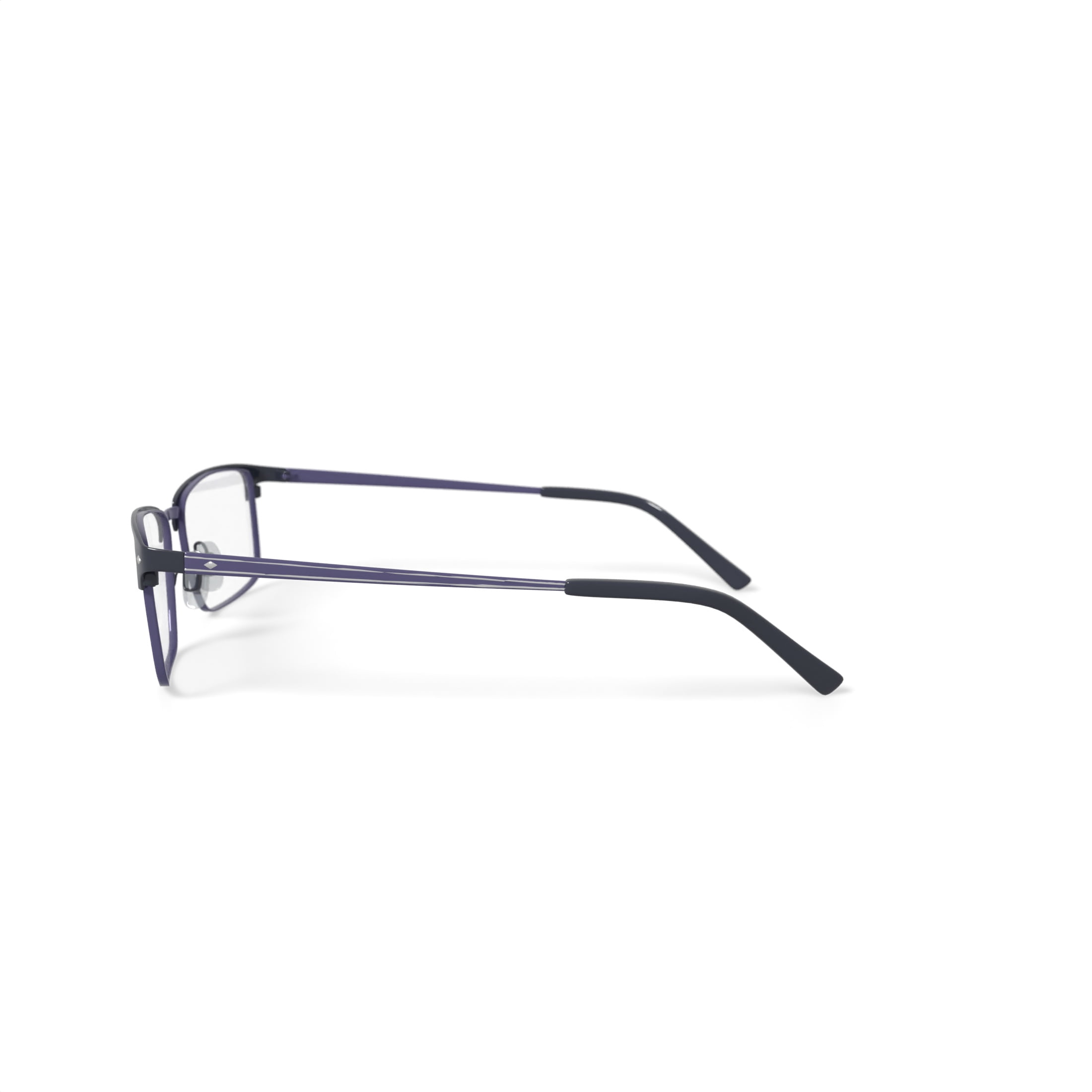 TiFlex Men's T1717 Browline Prescription Eyeglasses with Case, Matte Black