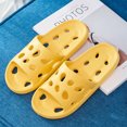 thumbnail image 2 of Domzle Shower Shoes for Women Men, Quick Drying Shower Sandals with Drain Holes | Non-Slip Pool Slides Comfortable Lightweight House Slippers Yellow, 2 of 5