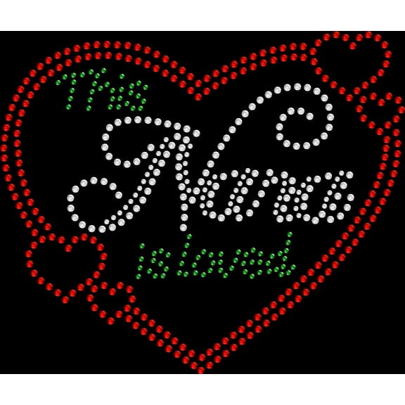 Rhinestone Bling Sparkle Iron On Transfer DIY This Nana is Loved Grandma