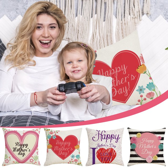 Fiudx Ofertas Flash Del Día Solo En Línea Funda De Almohada Para El Día De La Madre, Funda De Sofá, Funda De Cojín, Decoración Del Hogar Personalizada