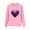 Pink, variant on hengsof Zhongda Printed Round Neck Shirt Long Sleeve Cute Printed Bottoming Shirt Fashionable Love Sequin Pattern Top Spring and Summer Casual Top