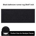 thumbnail image 2 of Alfombra de baño Runner SHACOS Super Soft de 50 x 120 cm, color negro, 2 of 9