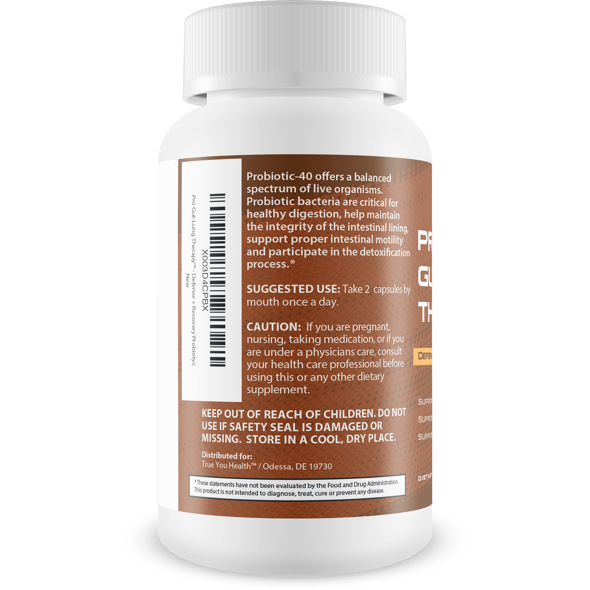 Pro Gut-Lung Therapy - Probiotic Mood Support - Defense + Recovery Probiotic - Support Balanced Mood - Support Gut Probiotic Balance - Support Lung Probiotic Balance - Overall Health Support