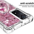 thumbnail image 2 of for Xiaomi Note 11 Pro Glitter Case with Ring Holder, Bling Sparkle Floating Liquid Soft TPU Cushion Fashion Clear Case Cover for Xiaomi Note 11 Pro/Note 11 Pro+  Rose Gold, 2 of 7