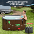 thumbnail image 5 of Cold Plunge Tub - Upgrade 212 Gallon Inflatable Ice Bath Tub for Athletes - Cold Bath Tub for Cold Water Therapy Recovery - Large Ice Baths at Home or Outdoor- 59" L x 32" W x 28" H,Wood Grain, 5 of 8