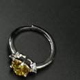 thumbnail image 2 of 2CT Trillion Cut Lab Created Citrine Women's Ring 14K White Gold Plated, 2 of 4