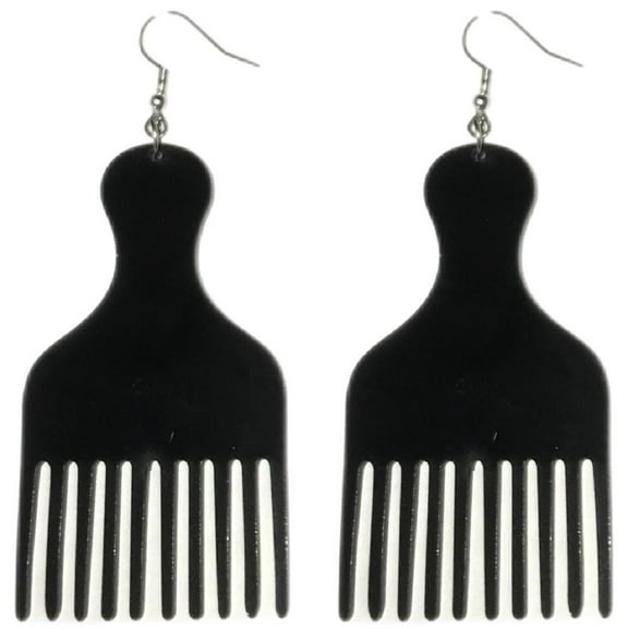 Afro Pick Acrylic Earrings
