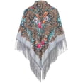 thumbnail image 1 of Women's Ethnic Style Printed Scarf With Tassel Style Paired With Cheongsam, 1 of 4