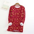 thumbnail image 1 of Hauts pour Femmes Style Décontracté d'Hiver Mode sous-Vêtements Chauds en Peluche Manches Longues Col Rond Blouses en Solde, 1 of 4
