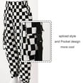 thumbnail image 7 of iiniim Girls Fashion Plaid Print Cargo Pants Elastic Waist Baggy Athletic Sport Sweatpants 3-16 A Type B Black 15-16, 7 of 7