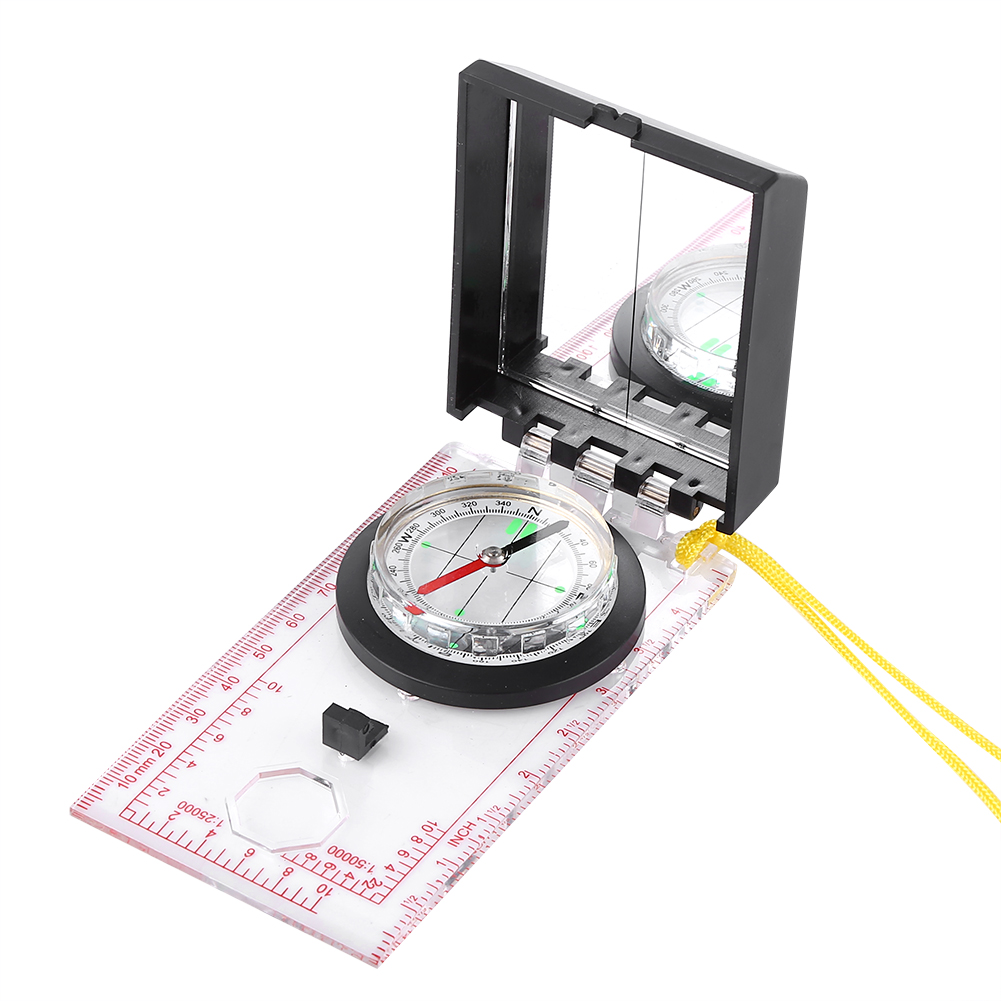 Domqga Multi-functional Compass With Mapping Ruler and Mirror Emergency ...