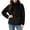 Black, variant on CBASIHI Womens Thickened Fleece Sherpa Jackets- Loose Fit Fall Stand Collar Long Sleeve Casual Double Sided Zip Up Coat Sky Blue Size M-5XL