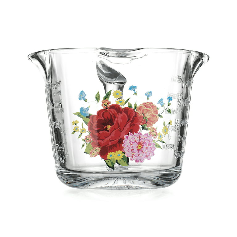 The Pioneer Woman Glass Measuring Cup, Sweet Rose 