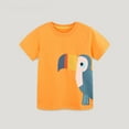 thumbnail image 2 of MEZZALL Summer Toddler Boys Girls Short Sleeve Cartoon Prints T-Shirt Tshirts Tee Tops Clothes, Orange, 5-6 Years, 2 of 6