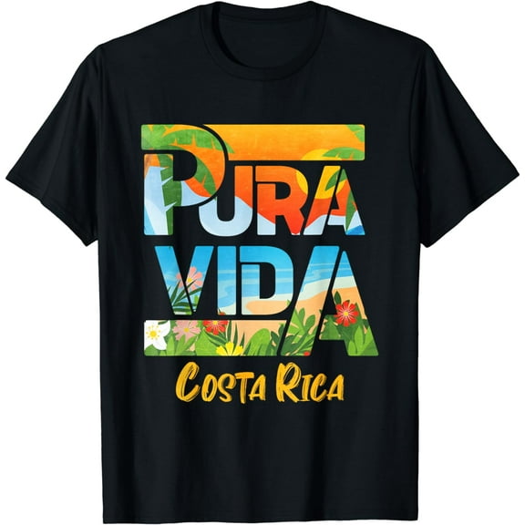 Pura Vida Costa Rica Souvenir - Cool Central America Travel T-Shirt