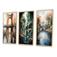 thumbnail image 3 of Designart "Grey Bridge Industrial gracefulness" Cityscapes Framed Wall Art Set Of 3 - Grey Bridges Frame Gallery Set For Office Decor, 3 of 7