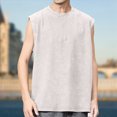 thumbnail image 2 of KPOPLK tank top for men spring summer casual beach printed sleeveless tank womens tops(Beige,L), 2 of 4