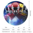 thumbnail image 2 of Power Rangers Round Tablecloth Print Decorative Table Cover Washable Table Cloths for Dining Party Picnic 50x50in, 2 of 8