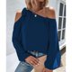 thumbnail image 1 of Blusa con hombros descubiertos, blusa de mujer con hombros descubiertos Blusa con hombros descubiertos de color puro optimizada para la excelencia, 1 of 7