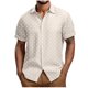 thumbnail image 2 of Blusa y camisa de manga corta con cuello vuelto Camisa casual para hombre Camisa de bolos vintage de manga corta Camisas de verano de playa cubana Camisa con botones Blusa para hombre Poliéster, 2 of 5
