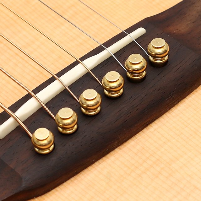 6 uds accesorios de guitarra clavijas de cuerda sólida clavijas de puente de guitarra cobre puro