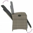 thumbnail image 3 of vidaXL 9 Piece Garden Dining Set with Cushions Grey Poly Rattan, 3 of 5