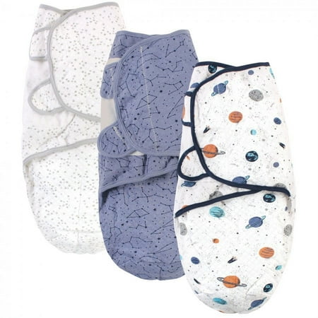 UPC: 0660168175622 | Hudson Baby Infant Boy Quilted Cotton Swaddle Wrap 3pk Space 0-3 Months