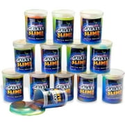 Neliblu Galaxy Slime Kit - 12 Pack of 4 oz Galaxy Slime Party Favors for Kids, Fun DIY Decoration and Self-Calming Toys - Marble Rainbow Slime Set for Girls - Goodie Bag Stuffers and Birthday Gifts