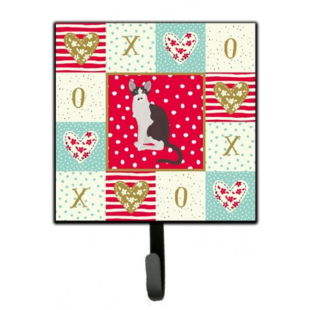 

Carolines Treasures CK5776SH4 Oriental Bicolor Cat Love Leash or Key Holder 7Hx4.25W multicolor