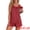 Red, variant on DARING DIVA Satin Silky Tank Top Shorts Pleated Front 2 Piece Pajama Sets XS Black