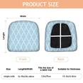 thumbnail image 3 of Light Blue Geometric Quatrefoil Pattern Seat Covers for Dining Room Chairs Set Of 4,Stretch Printed Washable Chair Seat Cover with Elastic Ties and Button,Removable Waterproof Couch Cushion Covers, 3 of 6