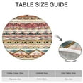 thumbnail image 6 of Elastic Hem Round Table Cover Bohemian Style, Floral Pattern Stretch Cloth for 38-42 Inch Tables, All-Purpose Decor, 6 of 7