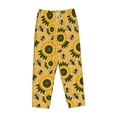 thumbnail image 4 of Daiia Bees and Sunflowers Women's Sleep Pant with Pockets and Drawstring,Pajama Pants-XX-Large, 4 of 9