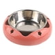 thumbnail image 2 of Comedero de acero inoxidable para perros y gatos, ideal para el hogar, viajes y para cachorros. rojo, 2 of 6